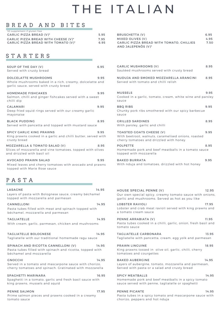 The Italian Menu1